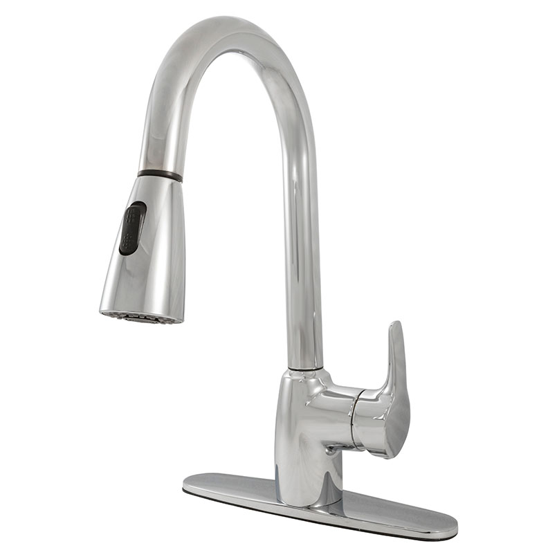1 Handle Pull Out Sprayer Kitchen Faucet - 802 Chrome Faucet profile D Faucet