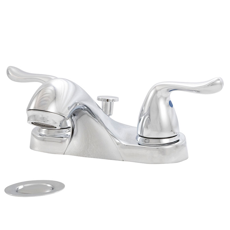 2 Handle Bathroom Faucet - 405 Chrome Faucet profile D Faucet