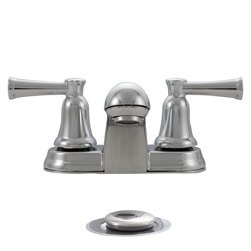 2 Handle Bathroom Faucet - 410 Chrome Faucet profile B Faucet