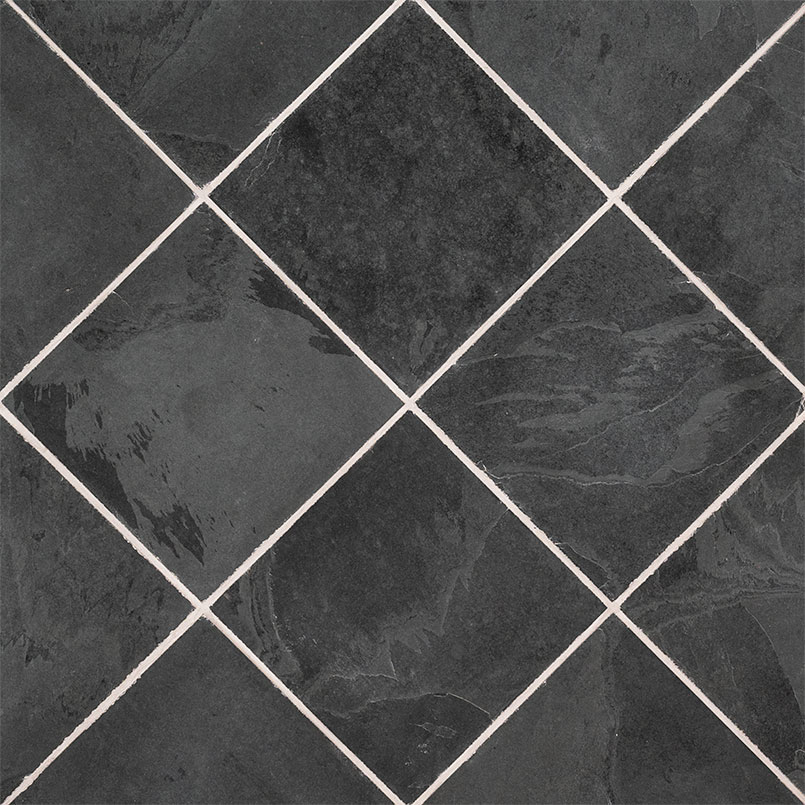Montauk Black Slate Tile Detail

