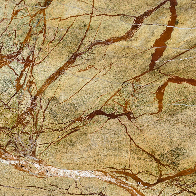 Rain Forest Marble Prefabricated Countertops Detail
