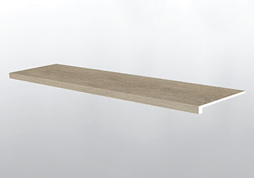 SADDLE WOOD STAIR TREAD EASED EDGE