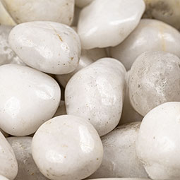 PIEDRA White Sup Pol Peb .75-1.25IN 40LB