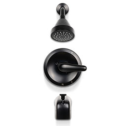 1-Handle 1-Spray Tub and Shower Faucet with Pressure Balance Valve - 608 Matt Black Thumb