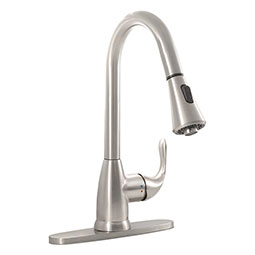 1 Handle Pull Down Sprayer Kitchen Faucet with deckplate