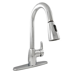 1-Handle Pull-Out Sprayer Kitchen Faucet with deckplate