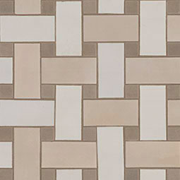 Almond and Ivory Blend Basketweave Matte