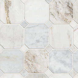 Arabescato Venato 4" Octagon Honed