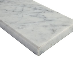 Carrara White 4x36 Double Beveled Polished Thumb
