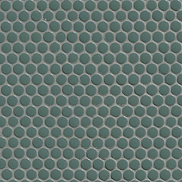 Eucalyptus Green Satin Penny Round Matte