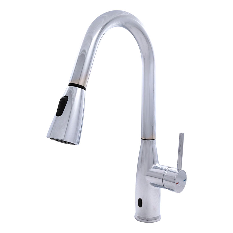 Touch-less Infrared Sensor Kitchen Faucet - 812 Chrome Faucet profile D Faucet