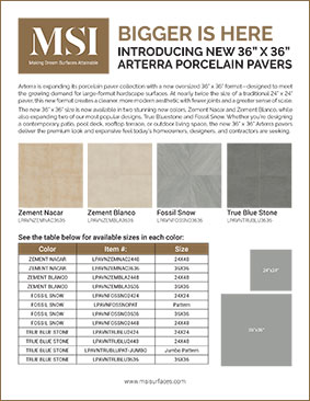 36x36 Arterra Pavers