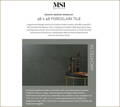 48x48 Porcelain Tile Newsletter