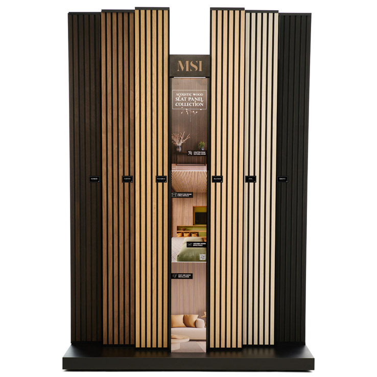 ACOUSTIC WOOD SLAT PANELS DISPLAY
