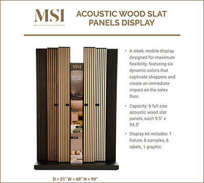 Acoustic Wood Slat Panels Display