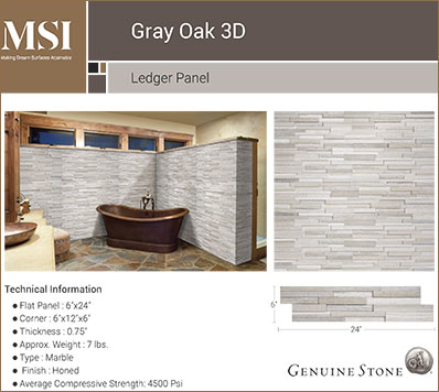 Gray Oak 3D Honed