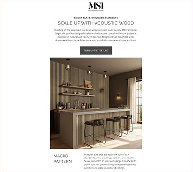 Macro and Reeded Acoustic Wood Slat Panel Newsletter