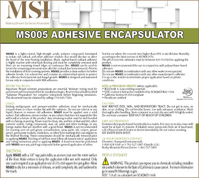 MS005 Adhesive Encapsulator