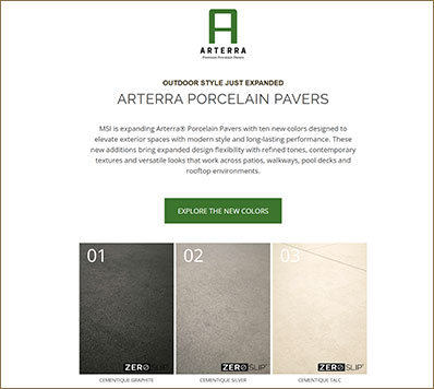 10 New Arterra Colors