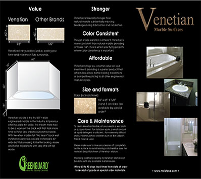 Brochure for Venetian marble