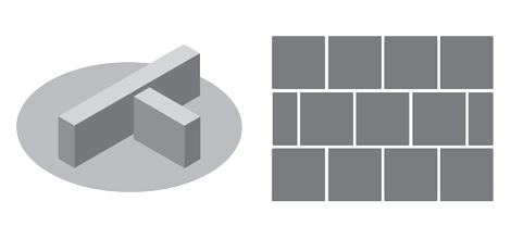 Create a 3 joint spacer by snapping a piece off the 4 joint spacer for use a brick pattern