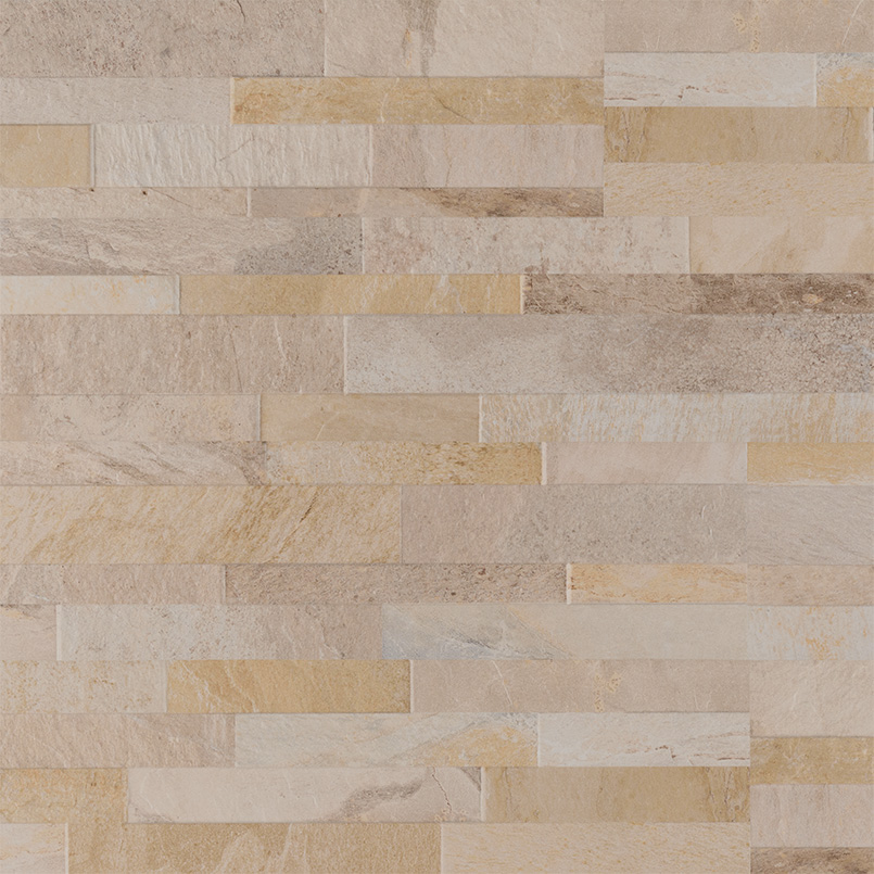 Canyon Cream Stacked Porcelain Stacked Stone Detail