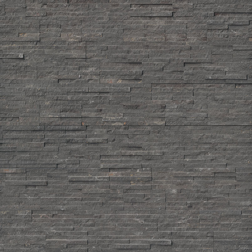 Charcoal Pencil Stacked Stone Panels