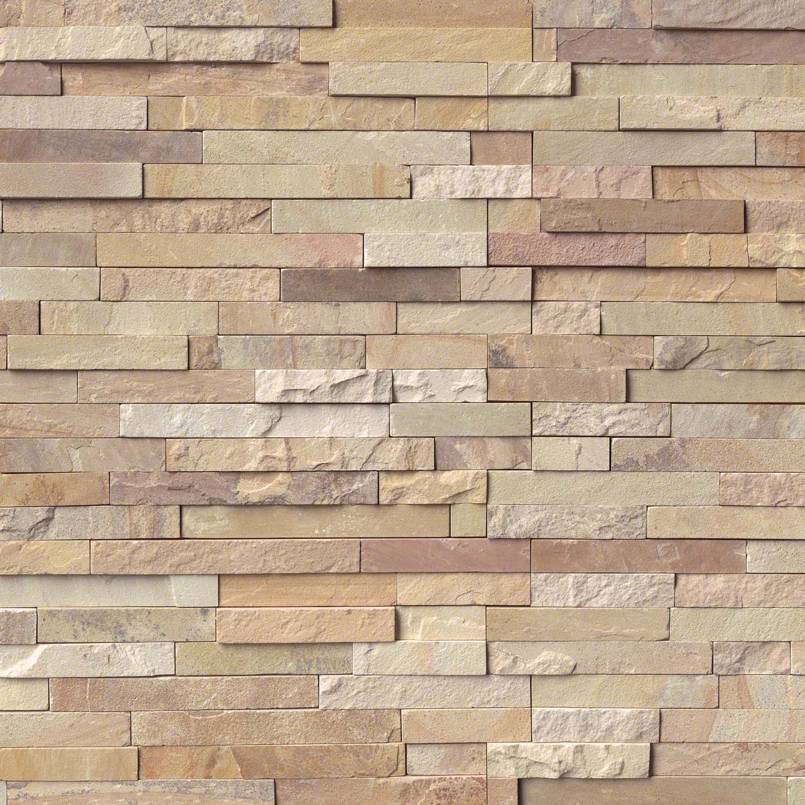 Fossil Rustic RockMount Stacked Stone Panels Detail