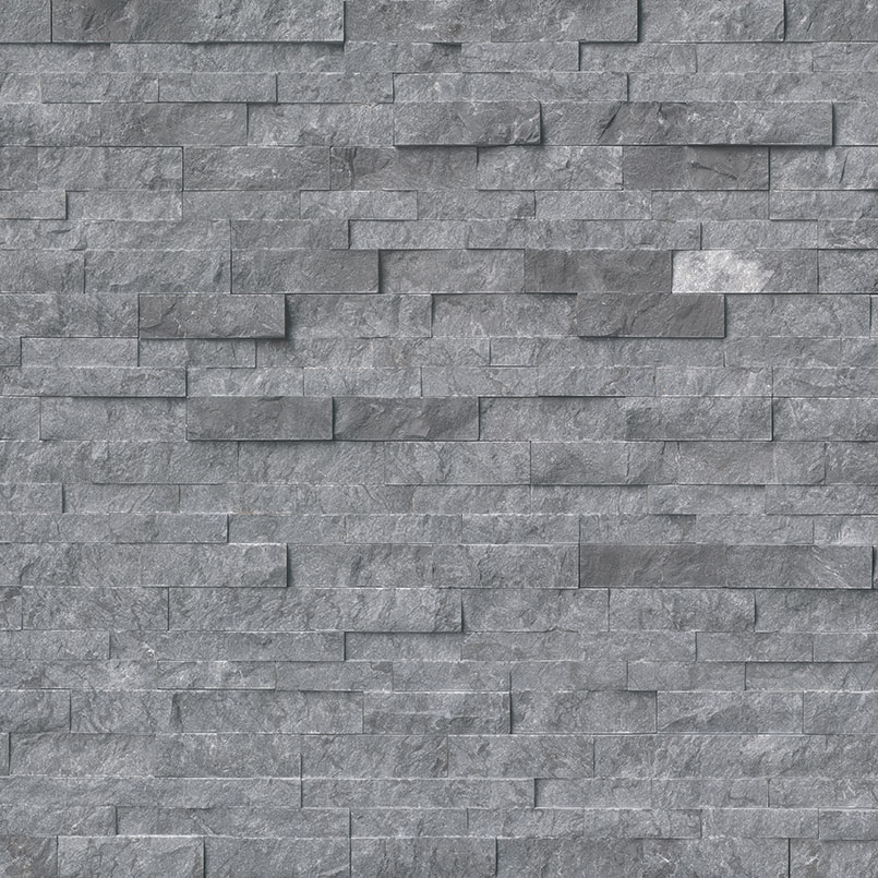 Glacial Grey Stacked Stone Detail