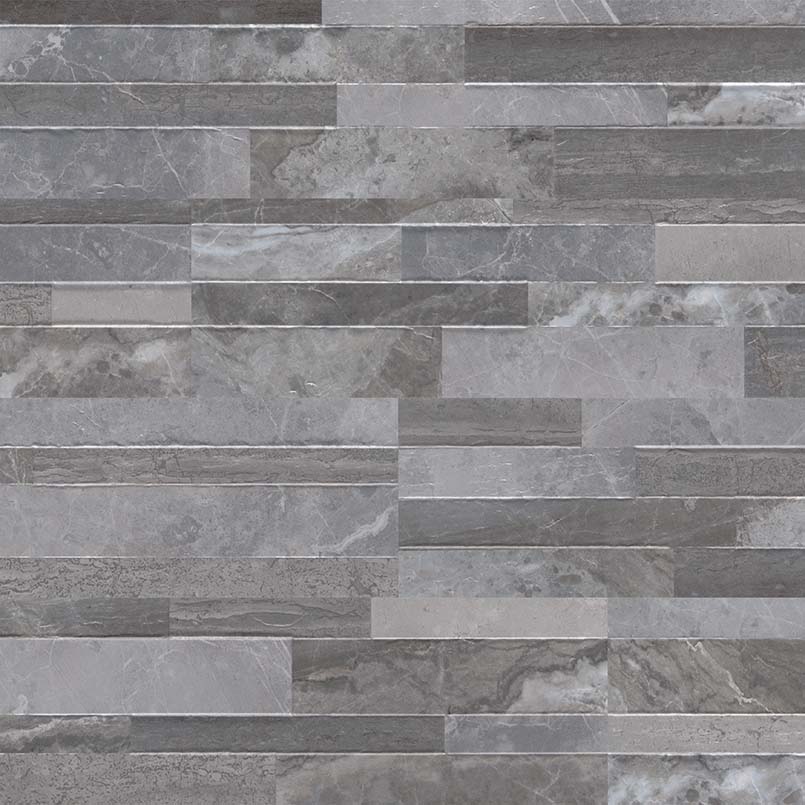 Palisade Grey Stacked Porcelain - MSI Backsplash Tile