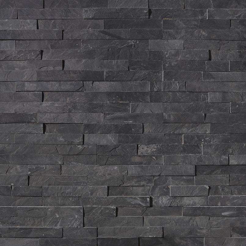 black stone wall tile