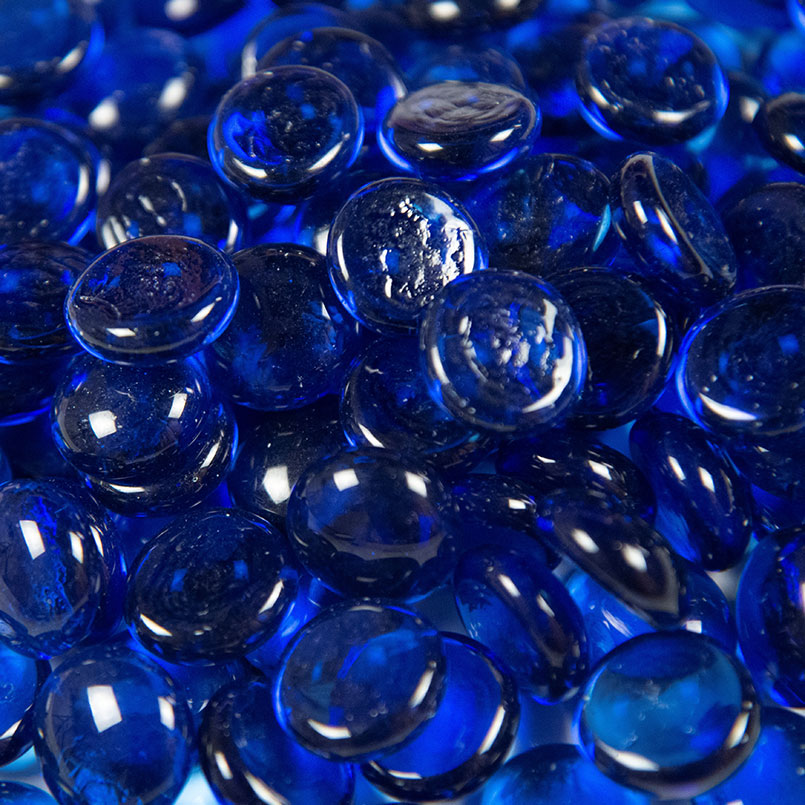 Sapphire Blue Rounded Fireglass