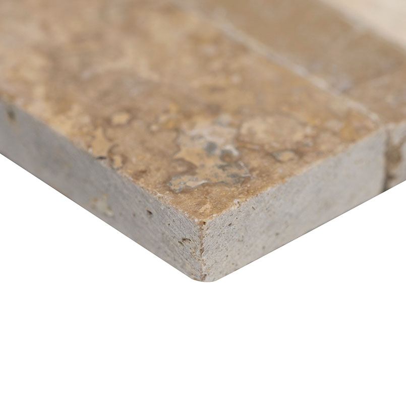 Casa Blend 3D Honed RockMount Stacked Stone Panels Edge
