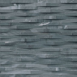 Cosmic Black 3D Wave Stacked Stone Panels