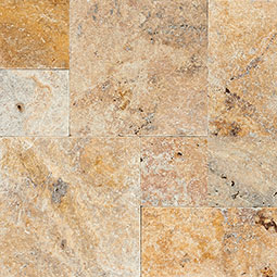 Tuscany Scabas Travertine Pavers Mini Tumbled
