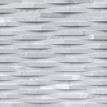 Indoor/Outdoor Stacked Stone Panels: Cosmic Gray 3d Wave