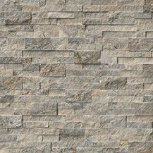 Indoor/Outdoor Stacked Stone Panels Silver Travertine