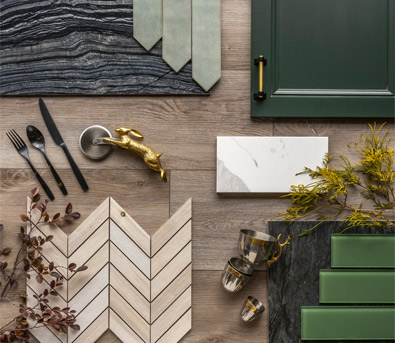 Luxury vinyl flooring vignette for kitchen design inspiration