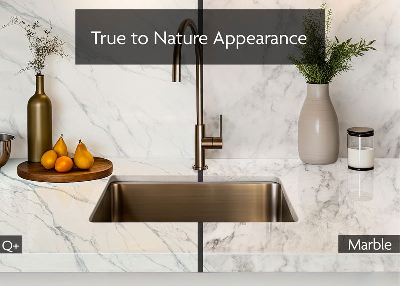 Q+ Quartz True to Nature Appearance