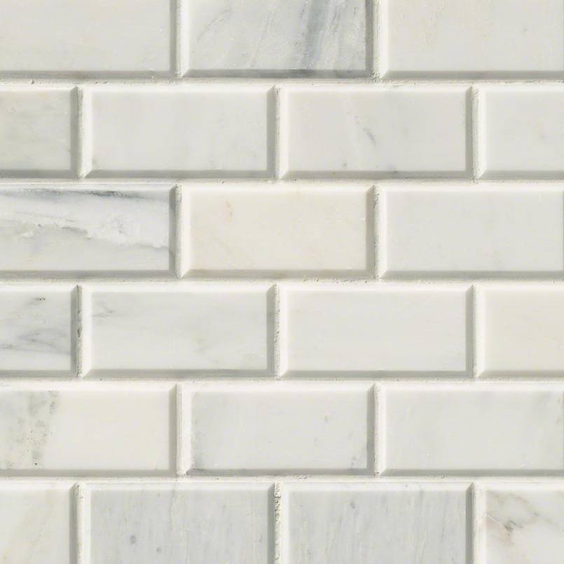 Arabeo Carrara Subway Tile 2x4, 2×4 Carrara Marble Tile