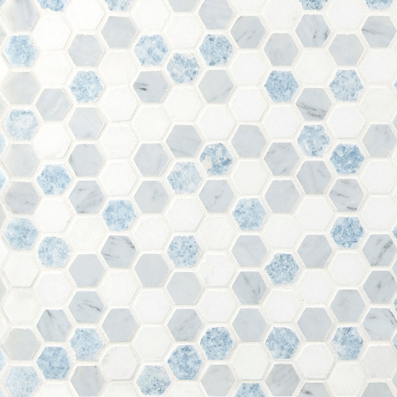 Azula Hex Tile Hexagon Bathroom, 2 Inch Hexagon Tile Blue