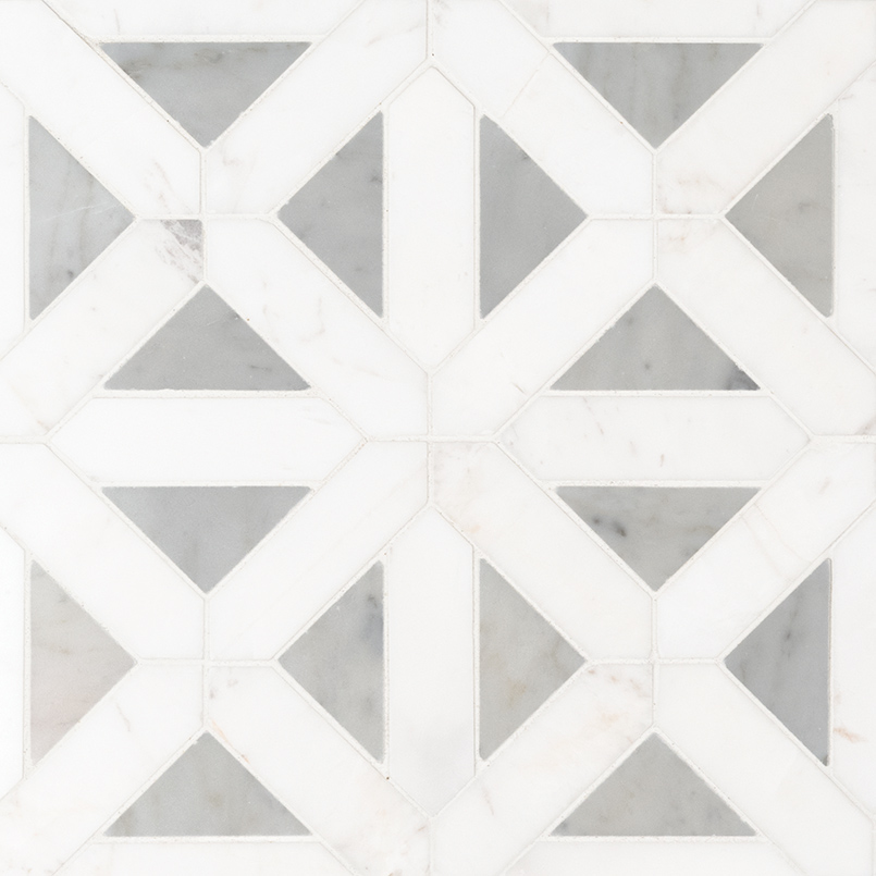 Bianco Dolomite Geometrica Polished Detail