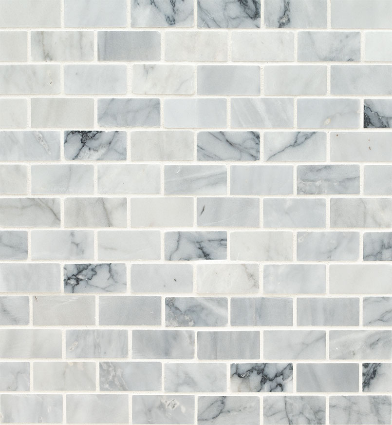 Carrara Classique Brick 1x2 Honed Detail
