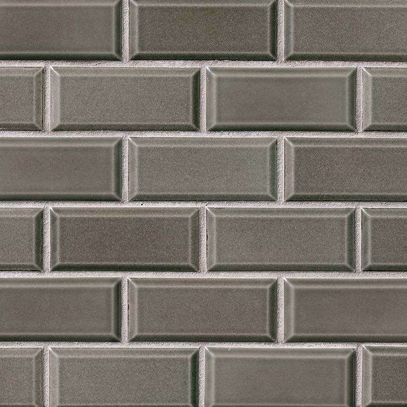 Charcoal Subway Tile 2x4  Detail