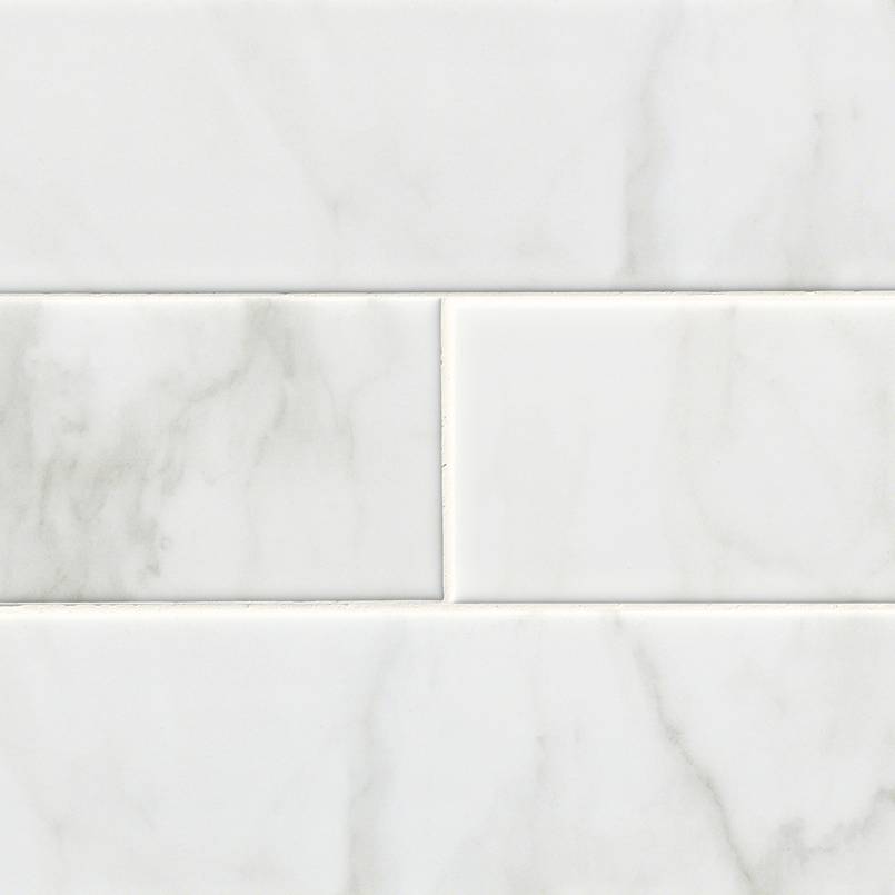 Classique Carrara White Subway Tile Detail