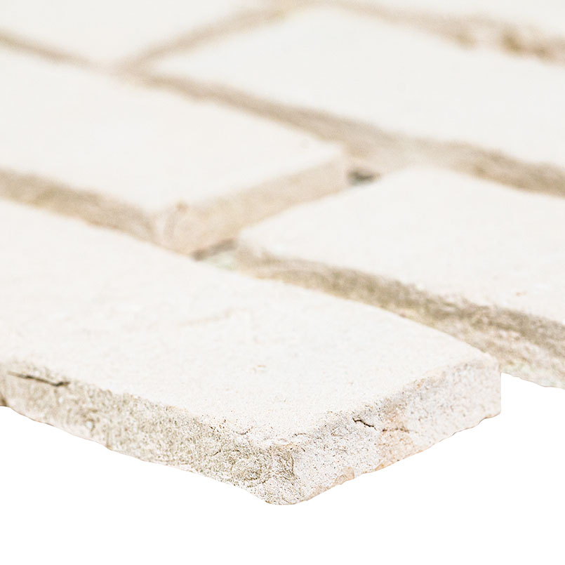 Alpine White Reclaimed Clay Brick Tile Edge