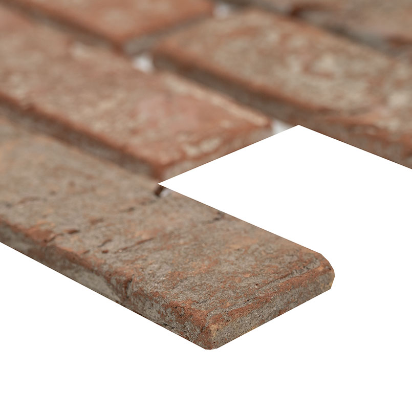 Noble Red Clay Brick 2.25x7.5 Edge