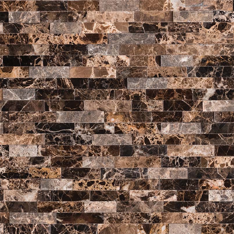 MS International AMZ-M-00314 EMPERADOR Blend SPLITFACE Peel and Stick Tile Brown 12 in x 12 in 15 Square Feet
