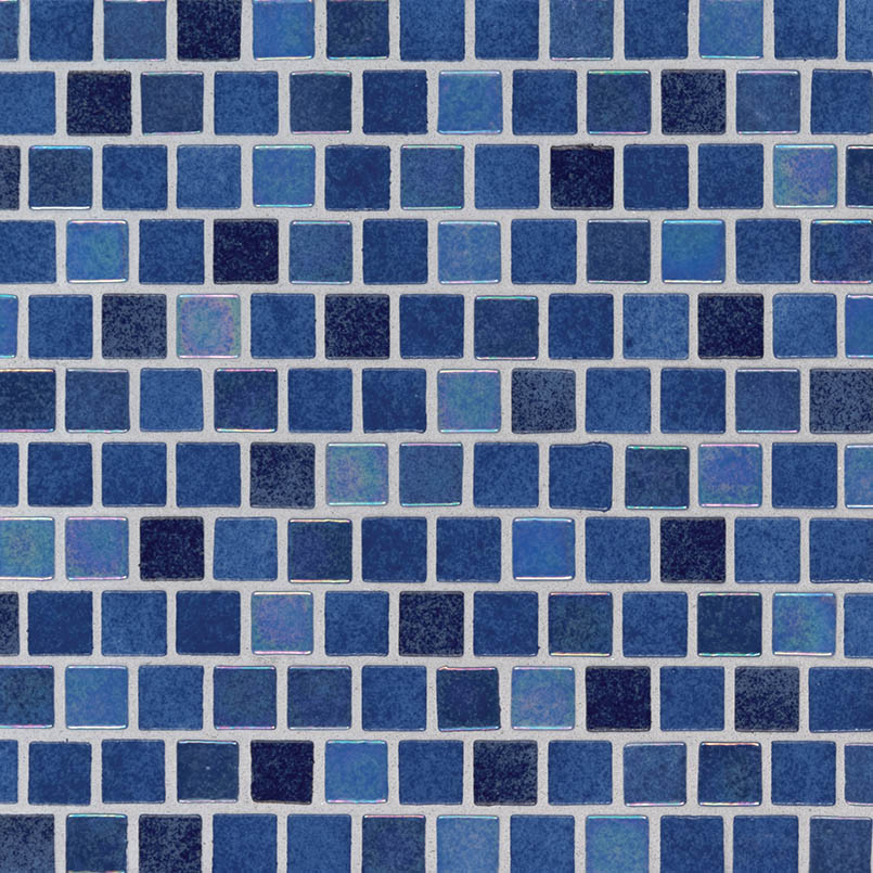 Hawaiian Blue 1x1x4mm Staggered Pool Tile Detail