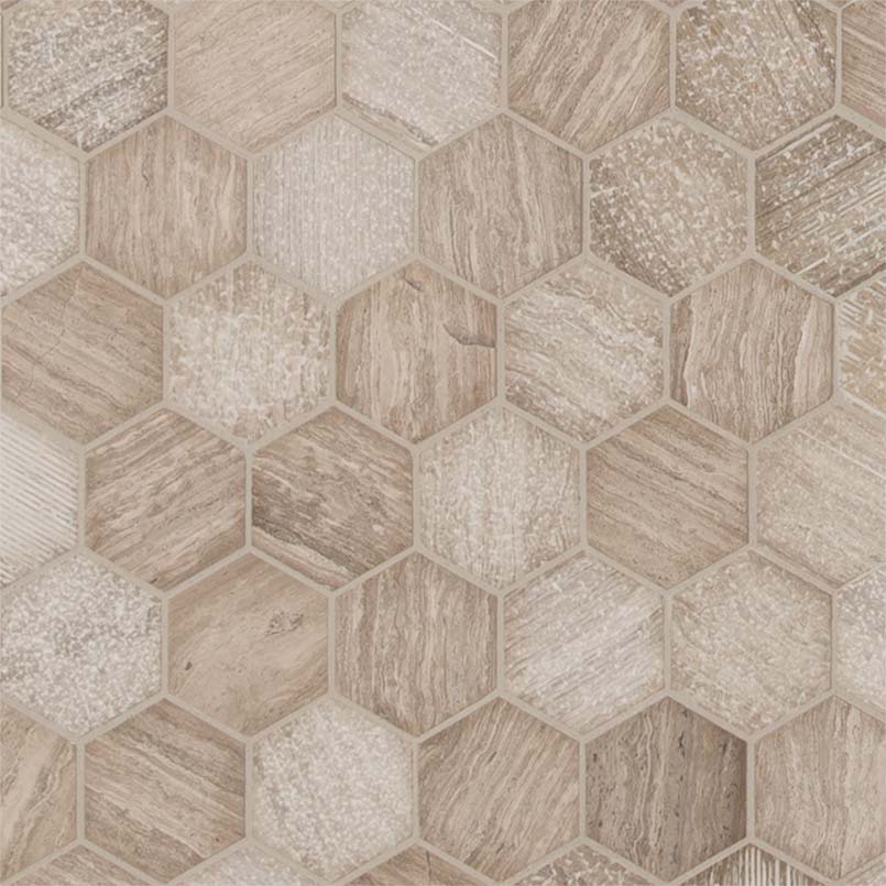 Honey Comb 2" Hexagon Multi Finish Detail